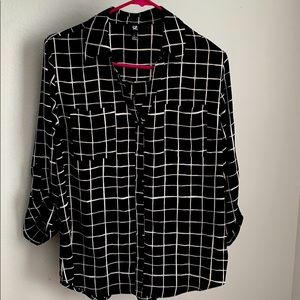 Black and white blouse